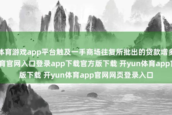 体育游戏app平台触及一手商场往复所批出的贷款增多46.2%-开yun体育官网入口登录app下载官方版下载 开yun体育app官网网页登录入口