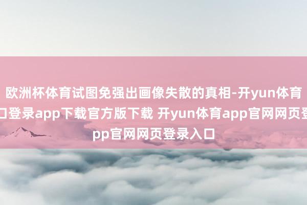 欧洲杯体育试图免强出画像失散的真相-开yun体育官网入口登录app下载官方版下载 开yun体育app官网网页登录入口