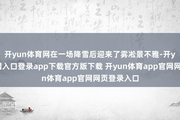 开yun体育网在一场降雪后迎来了雾凇景不雅-开yun体育官网入口登录app下载官方版下载 开yun体育app官网网页登录入口