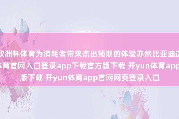 欧洲杯体育为消耗者带来杰出预期的体验亦然比亚迪造车的坚抓-开yun体育官网入口登录app下载官方版下载 开yun体育app官网网页登录入口