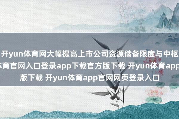 开yun体育网大幅提高上市公司资源储备限度与中枢业务产能-开yun体育官网入口登录app下载官方版下载 开yun体育app官网网页登录入口