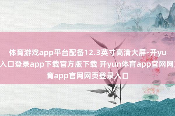 体育游戏app平台配备12.3英寸高清大屏-开yun体育官网入口登录app下载官方版下载 开yun体育app官网网页登录入口