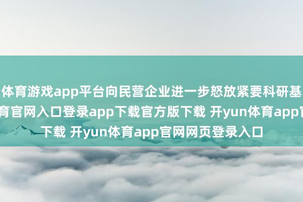 体育游戏app平台向民营企业进一步怒放紧要科研基础举止-开yun体育官网入口登录app下载官方版下载 开yun体育app官网网页登录入口