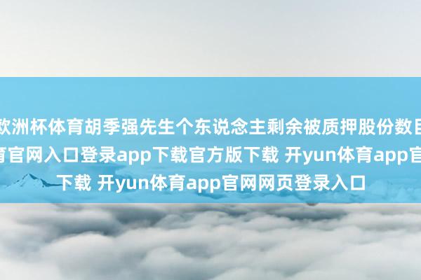 欧洲杯体育胡季强先生个东说念主剩余被质押股份数目为43-开yun体育官网入口登录app下载官方版下载 开yun体育app官网网页登录入口