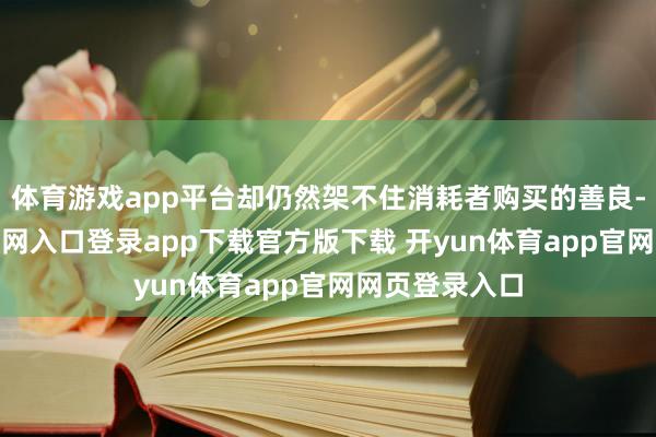 体育游戏app平台却仍然架不住消耗者购买的善良-开yun体育官网入口登录app下载官方版下载 开yun体育app官网网页登录入口