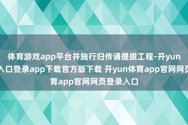 体育游戏app平台并施行归传诵提拔工程-开yun体育官网入口登录app下载官方版下载 开yun体育app官网网页登录入口
