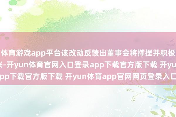 体育游戏app平台该改动反馈出董事会将撑捏并积极鼓吹提倡重组的新高兴-开yun体育官网入口登录app下载官方版下载 开yun体育app官网网页登录入口