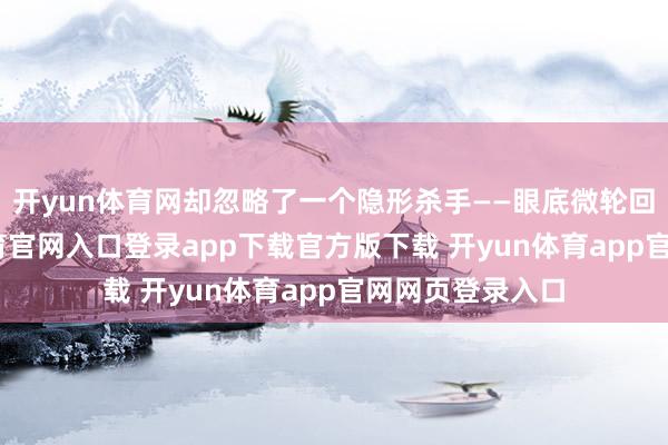 开yun体育网却忽略了一个隐形杀手——眼底微轮回阻挡-开yun体育官网入口登录app下载官方版下载 开yun体育app官网网页登录入口