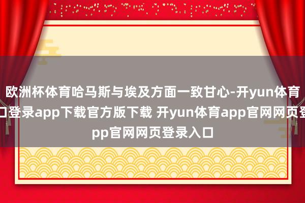 欧洲杯体育哈马斯与埃及方面一致甘心-开yun体育官网入口登录app下载官方版下载 开yun体育app官网网页登录入口
