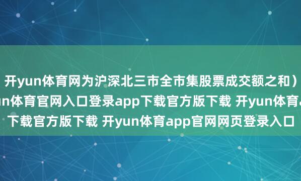 开yun体育网为沪深北三市全市集股票成交额之和）约2.35万亿元-开yun体育官网入口登录app下载官方版下载 开yun体育app官网网页登录入口