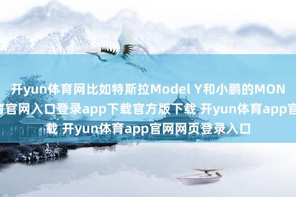 开yun体育网比如特斯拉Model Y和小鹏的MONA 03-开yun体育官网入口登录app下载官方版下载 开yun体育app官网网页登录入口